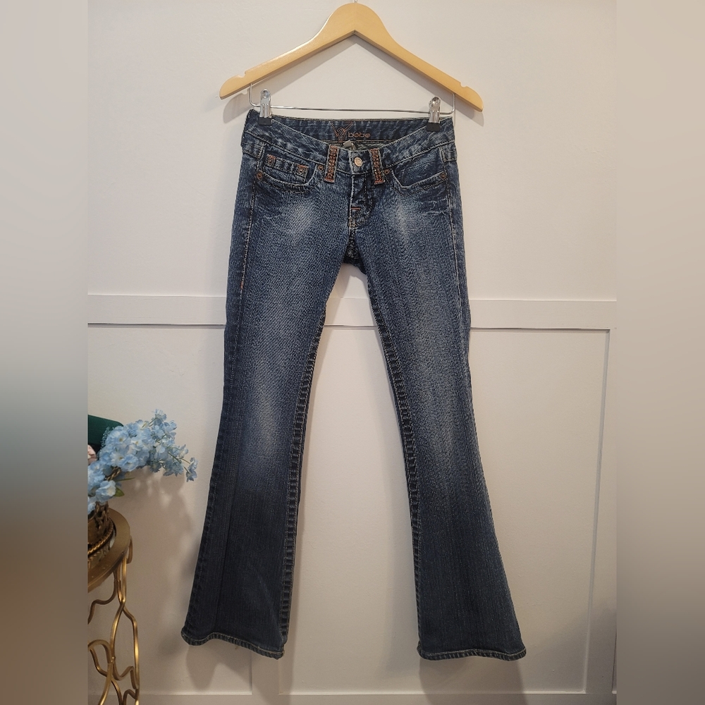 Bebe rhinestone jeans, size 25